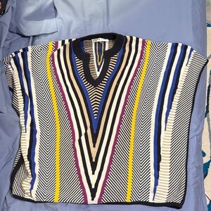 Trina Turk Black and Yellow Knit Top xs/s